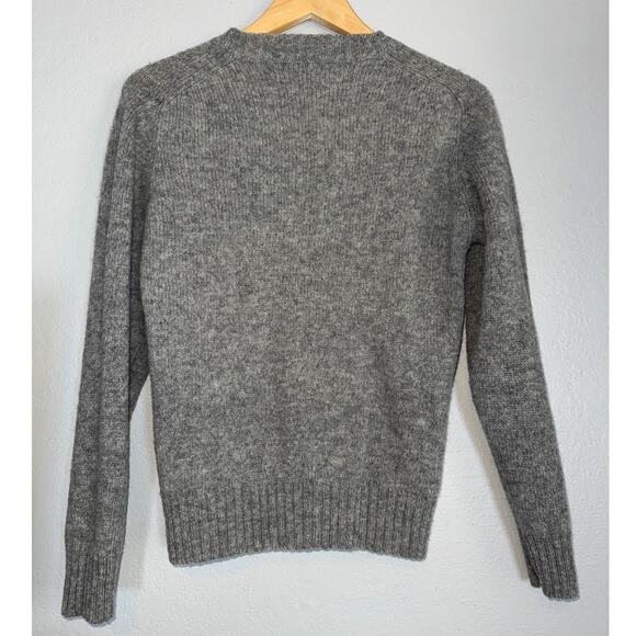 Vintage Gray Grey Wool Crew Neck Sweater Cable Knit Womens Medium - Picture 3 of 6